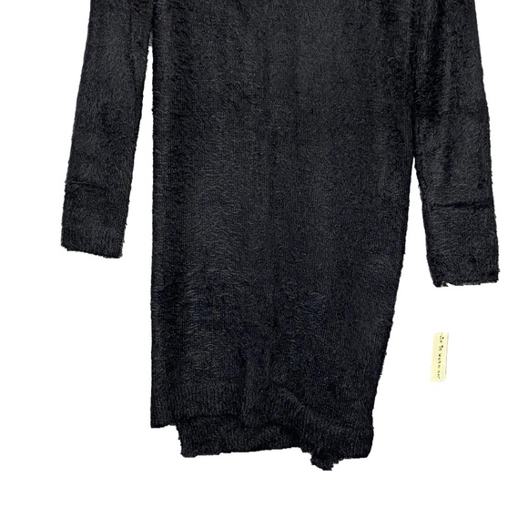 IF IT WERE ME Fuzzy Soft Cozy Black Long Sleeve Sweater Midi Dress Whimsigoth M - Picture 8 of 16